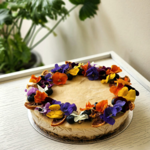 Passionfruit Vanilla Cheesecake - R570 with beautiful seasonal toppings